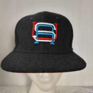 Black Cap with Embroidered Logo USA Rsvlts Gray